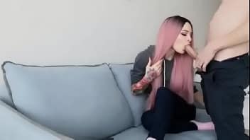 Videox novinha do cabelo roxo tomando rolada na xereca